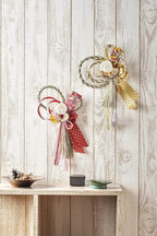 Tokyodo XJ001402-018 Saiko Mizuhiki Decorations, Gold, L 5.9 x W 3.1 inches (15 x 8 cm), Pack of 4