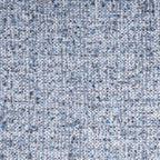 HomePop 19" Button Tufted Round Storage Ottoman - Blue Gray Woven Fabric
