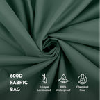 ZOBER Wide Christmas Tree Storage Bag - Maximum Accessibility - Fits 9 Ft Trees - 600D Oxford Fabric Christmas Tree Bag For Storage Box For Xmas - Strong, Durable Straps & Handles - Card Slot - Green