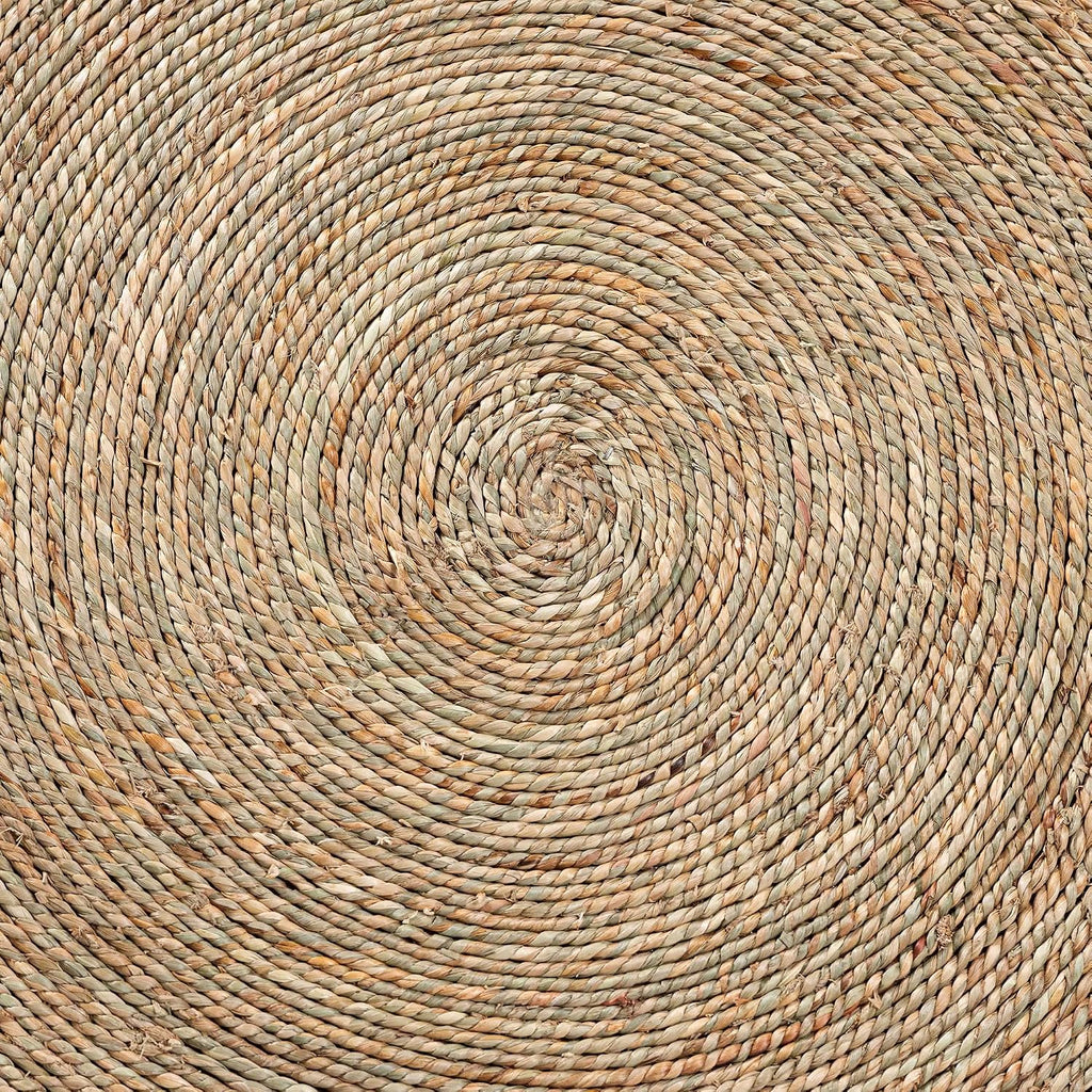 bali & pari Fumito Handwoven Seagrass End Table - Round Boho Side Table