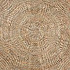 bali & pari Fumito Handwoven Seagrass End Table - Round Boho Side Table