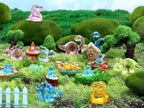 LAIDANLA Mini Dinosaur Figures Small Resin Animals to Hide Plastic Dinosaurs in Bulk for Sensory Bin Treasure Miniature Dinosaur Party Favors Gifts Easter Egg Vase Filler Crafts Cute Trinkets Desk