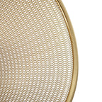 Martha Stewart Ryder Set of 2 Gold Mesh Metal Trash Cans, 4.5 Gallon Wastebaskets for Office