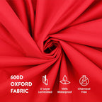 ZOBER 600D Oxford Fabric Large Christmas Tree Storage Bag - Fits 9 Ft Artificial Trees - Tear Proof Waterproof Christmas Tree Bag For Storage Box For Xmas - Strong, Durable Handles - Card Slot - Red