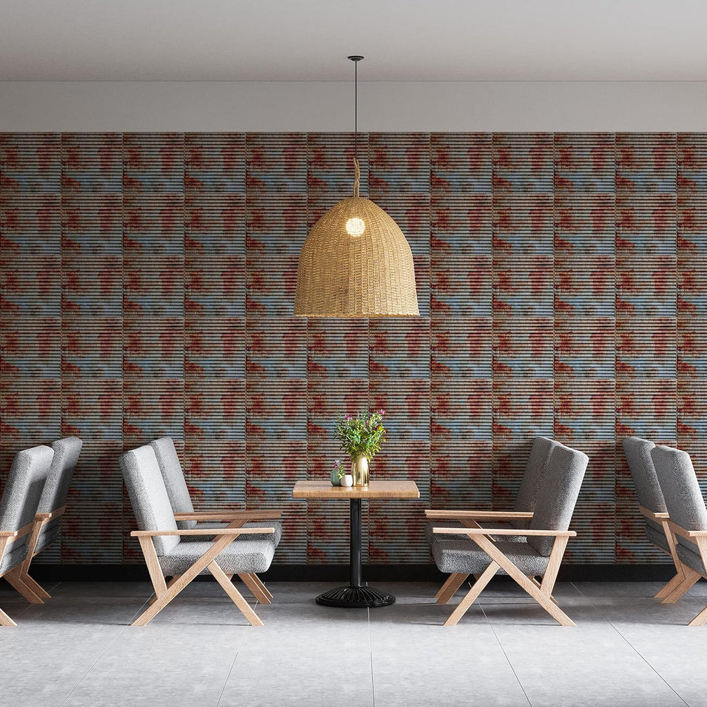 Dundee Deco Rusty Corrugated Old Tin Roof Lay in, PVC 3D Decorative Ceiling Panel, 2 ft X 2 ft (60cm X 60cm), 4 sq ft (0.37 sq m) Each