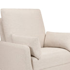 Davinci Juno Swivel Glider, GREENGUARD Gold Certified, Beach | FSC & CertiPUR-US Certified Glider w/ 360° Swivel & Metal Base - Spacious Seating for Extra Comfort - Fully Assembled
