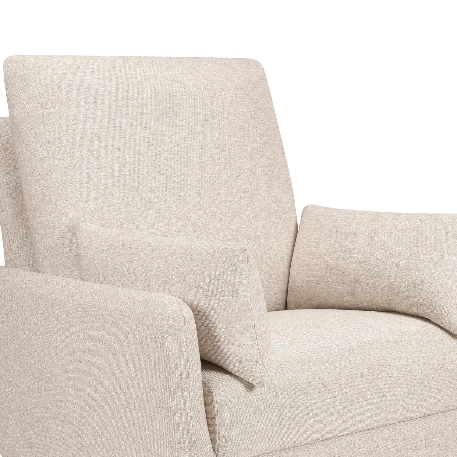 Davinci Juno Swivel Glider, GREENGUARD Gold Certified, Beach | FSC & CertiPUR-US Certified Glider w/ 360° Swivel & Metal Base - Spacious Seating for Extra Comfort - Fully Assembled