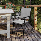 Flash Furniture Mystic Folding Patio Sling Chairs, Outdoor Textilene Lawn Chairs with Armrests, Set of 2, Gray