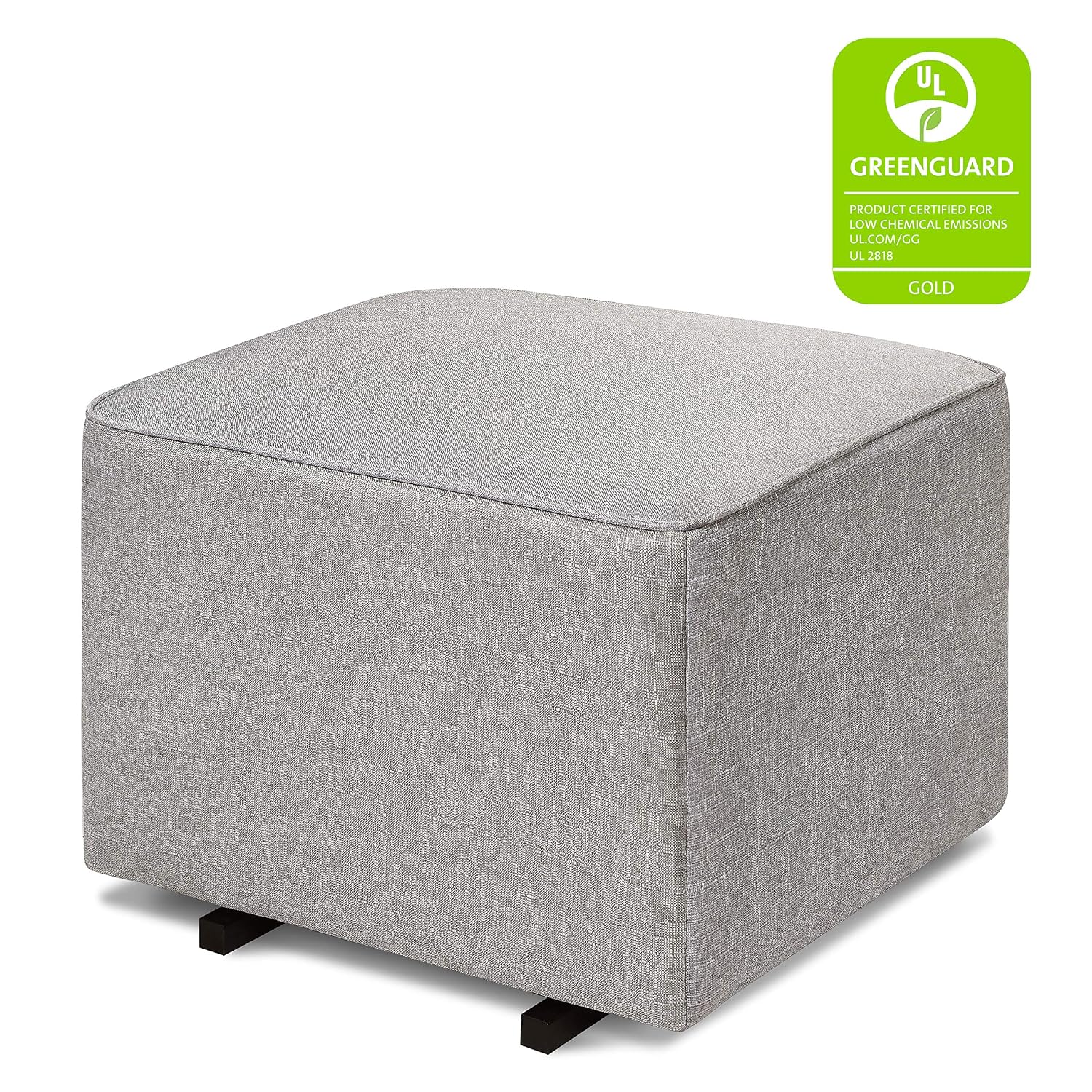 DaVinci Universal Gliding Ottoman in Misty Grey, Greenguard Gold & CertiPUR-US Certified