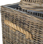 SAFAVIEH Home Collection – Salim Grey Rattan Storage Trunk with Handles, Woven Wicker Storage Chest for Living Room, Bedroom or Den, Fully Assembled (SEA7019A)