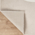 Abani Deco Collection Area Rug - Beige Modern Abstract Ribbon Design - 2' x 3' - for Living Room, Bedroom & Office