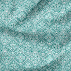 Arden Outdoor Dining Chair Cushion, 2 Pack, 20 x 20, Rain-Proof, Fade Resistant, Turquoise Daphne Medallion