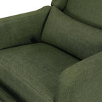 Davinci Carter's Arlo Recliner and Swivel Glider, Water Repellent & Stain Resistant, Greenguard Gold & CertiPUR-US Certified, Performance Forest Green Linen